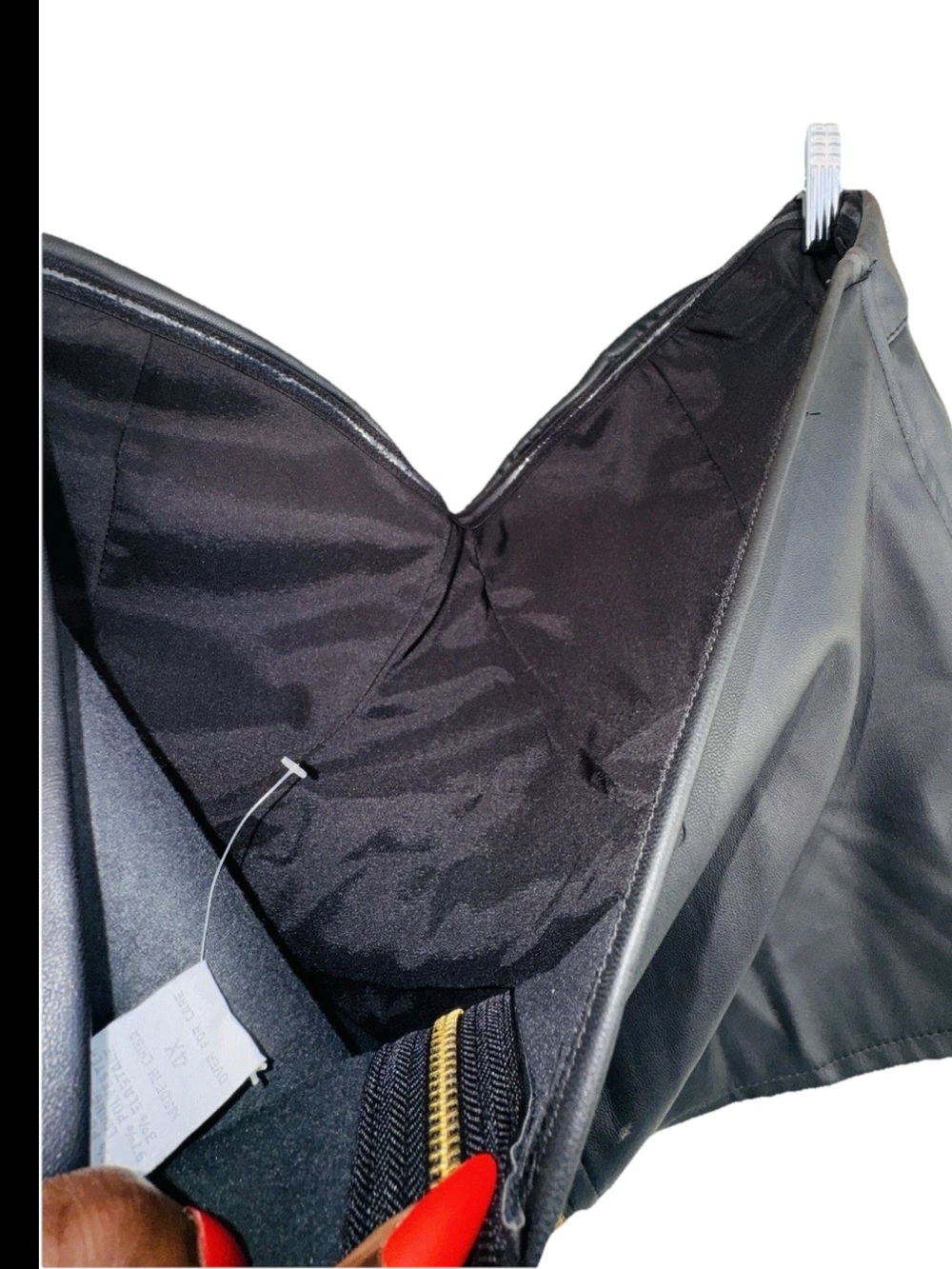 Ashley Stewart Curvy Girl Faux Leather Bustier CropTop Black Gold Hardware 4X - Picture 10 of 15
